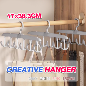 Seeko Anti Slip Multi Hook Coat Rack Multifunctional Hanger with 6 Hooks