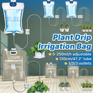 1pc 5.2L/6.5L Automatic Watering Device Plant Watering Bag Control Of Water Dripping Flow Water Bag Lazy Travel Dripper