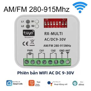 kebidumei | KEBIDUMEI Công Tắc Đa Năng Tuya WiFi Cửa Nhà Để Xe Điều Khiển Từ Xa Bộ Thu Tín Hiệu 280-915 MHz AC/DC 9-30V Mô-đun Rơle Dụng Cụ Mở Cửa