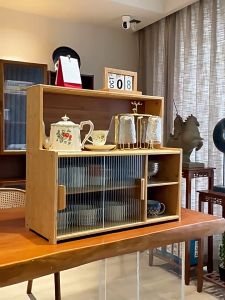 Bamboo Kitchen Cabinet 45/55/67CM Pantry Countertop Retro Storage Cabinet Muji Nordic Storage Cabinet 橱柜/储物柜