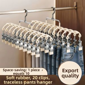 Stainless Non-Trace Home Use Hanger with Clips