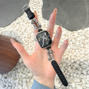 UHADA Xiaomi Band 9Pro Fashion New Chinese Style Beaded Leather Sports Smart Watchband for Men And Women 8Pro 7Pro