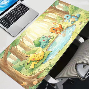 Bandai | Pikachu Extended Gaming Mouse Pad XXL Large Desk Mat Non-Slip Rubber Base Keyboard Pad Anime Pokemon Mousepad for E-Sports Gamer