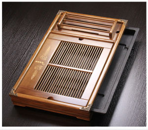 Home Use Small Tea Tray 2025 New Drawer Style Wooden Tea Table Water Draining Storage Tea Set Tray Retro Chinese Style Handmade