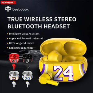 Newmsnr beebobox Basketball Superstar Design Bluetooth Earphone Intelligent Voice Control Wireless Earbuds ENC Call Noise Reduction In Ear Headphones Bluetooth5.3 Low Latency Gaming Earphones With Microphone Touch Control Sport Headset