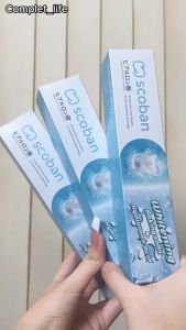 Scoban Whitening Baking Soda Toothpaste bacterial at anti-cavity nursing teeth and oral care Freshens Breath Reduces Plaque Fights Bad Breath Probiotic Freshen Breath Cares for Gums Prevent Cavities Whiten Teeth for Orthodontic Alcohol Free 200g