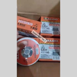 Kawat Las Mig STEINLESS ALDO 304 0.8mm 1Kg Flux Core Wire Gasless Kawat Las Tanpa Gas Co2 Kawat Las Stainless mIGI