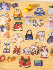 Fruit Flavor Sweet Heart Girl Fruit Character Hard Card Stickers Die Cut Material Collage Scene Decoration DIY Scrapbooking Stickers