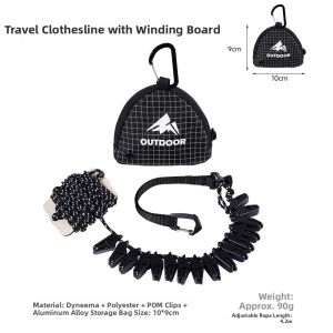 Multipurpose Portable Clothes Drying Rope Windproof Non-slip