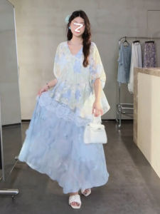 Váy Dài Cạp Cao Họa Tiết Hoa Mềm Mại Váy Dài Cạp Cao Ôm Sát Váy Dài Mùa Hè Cho Nữ Váy Midi Váy Midi Chữ a