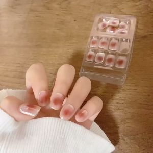 (PART 3) Kuku Palsu Cantik 24 Pcs + FREE LEM Waterproof Fake Nail Art Korean Fashion Nail Set DIY Bridal Wedding Akrilik Tahan Air NL002