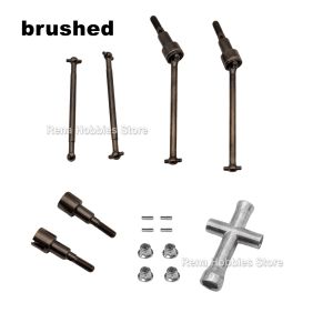 4 PCS/Set Metal Front & Rear CVD Drive Shaft Dogbone Kits for SCY 1/16 Brushed Brushless 16101 16102 16103 PRO 16201 Upgraded