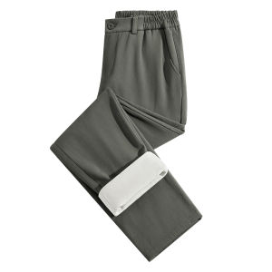 Quần dài nam MiiOW vải polyester dáng ống đứng ấm áp.