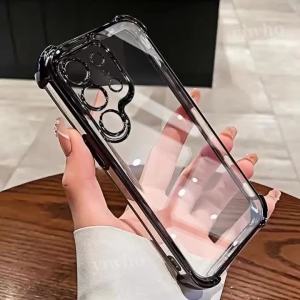 Ốp Điện Thoại TPU Mềm Trong Suốt Màu Đen Cho Samsung Galaxy S26/S25/S24/S23 FE Thiết Kế Bảo Vệ Mặt Lưng Trong Suốt Chống Sốc