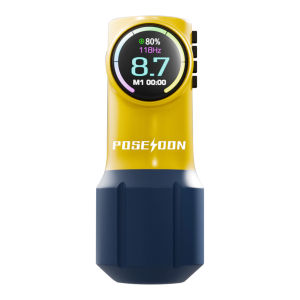 ชุดปากกาแทททูโพไซด์เครื่องสักไร้สายพร้อมแหล่งจ่ายไฟความจุ1600MAh ปากกาแทททูจังหวะ4.0มม. พร้อมปุ่มจอแสดงผล LED แบบดิจิตอลและฟังก์ชั่นอุปกรณ์สักสำหรับศิลปิน