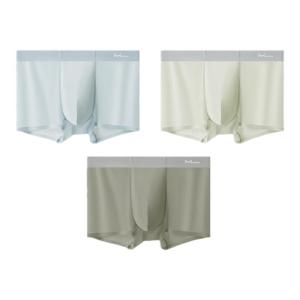 MiiOW | Ice Silk Seamless Boxer Shorts For Men Cool Feeling Briefs Mid Waist Cut Summer Comfortable Underwear Breathable Nylon Fabric