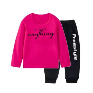 stelan celana joger kaos lengan panjang oblong anak perempuan anything F.F Usia 1-11 thn