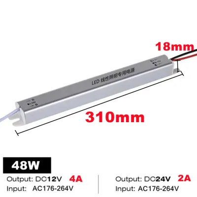 Ultrathin LED Driver AC220V To DC12V 24V Switching Power Supply Lighting Transformer For LED Strip 18W 24W 36W 48W 60W 72W 100W