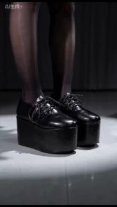 Giày Cao Gót Đế Xuồng 10CM Phong Cách Glam Rock Punk Thập Niên 70 Kiểu Gothic Cosplay JK Dành Cho Nam Mũi Tròn Đế Cao Su Giày Dự Tiệc