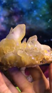 Đá THACH Anh VÀNG pha lê tự nhiên trong suốt vàng Citrine thanh tẩy thiền định tarot cực mạnh Clear Quartz Natural 499