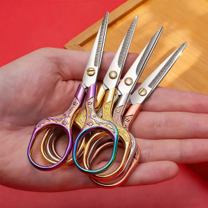 กรรไกรสแตนเลสสตีลวินเทจ 1 ชิ้น สำหรับตัดผ้า งานเย็บปักถักร้อย ตัดด้าย - อุปกรณ์เย็บผ้า