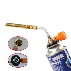 [Same Day Ship] Portable Gas Torch Butane Gas Welding Torch Cooking Blow Torch Copper Gun Torch Butane Lighter Heating Welding Ignition Lighter for Outdoor Camping Picnic BBQ Gas Torch