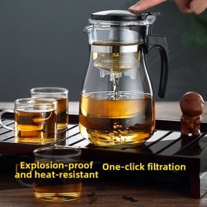 Heat-Resistant Filter Glass Teapot Set