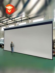 Electric Projection Screen 100 Inch 120 Inch 150 Inch Home Use Remote Control Automatic Rising Wall Mounted Anti-Light HD Projection Screen High Quality Spray Painting Background Cloth Extra Large 200 Inch