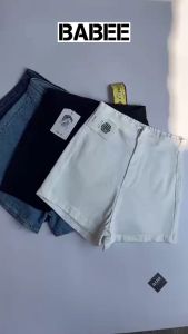 Quần Short Nữ Kaki BABEE Lưng Cao Ôm Sát Body Không Túi Sang Trọng Quyến Rũ Phong Cách Hàn Quốc