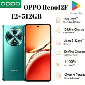 OPPO | 2026 New Global Version OPPO Reno12 F 5G Smartphone 8GB+256GB 6.67‑Inch 120Hz AMOLED Display 5000mAh 45W Fast Charge 50MP AI Cam