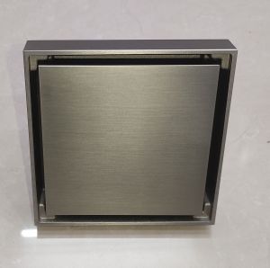 Ga thoát sàn  Phễu thủ sàn mặt cắt gạch cắt đá. Inox 304 cao cấp . KT 10x 10 cm. Đuôi thoát ống 6090.