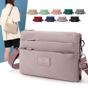 【Colorful Fox】túi đeo chéo nhỏ dễ thương cho bé gái túi đeo vai Ni-lông chống nước thiết kế nhiều túi 9 màu để lựa chọn