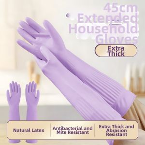 AIBUSISO | Durable Waterproof Rubber Gloves for Dishwashing and Laundry Long Sleeve