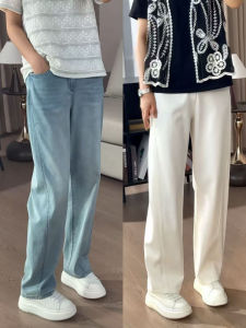 High-waiststraight-leg Hanflax Slim-fit Light-winter Jeans Womens Wide-leg Pants Loose-fit Summer-detailed Bootic Thighs