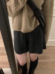HUOLISI | Wool Knitted Straight Leg Shorts For Autumn Winter