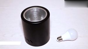 NOXIER (Free Bulbs) Round Surface Downlights E27 3inches / 4inches Screw Port Surface Mounted Ceiling Light with 7W Warm Light Bulbs