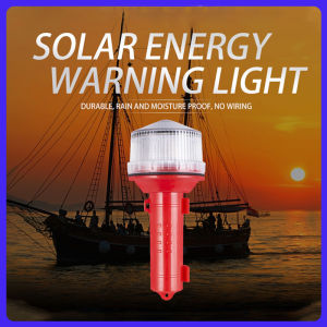Solar Positioning Light Torpedo Light Net Mark Signal Light Water Surface Marine LED Light Buoy Lure Fish Drive Beast Light Fishing Light For Fishing Solar Charging LED Portable Flashlight Warning Light Para Sa Roat Marine Railway Cons