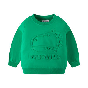 Be Top Kids Autumn New Cartoon Sweatshirt Baby Dinosaur 3D Print Outwear Comfortable Cotton Anime Style Korean Version