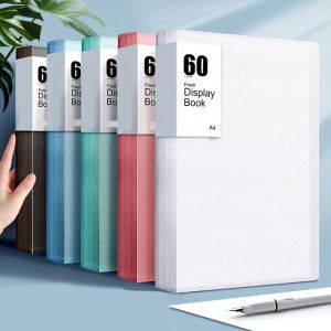 Morandi Color Collection 60-Page A4 Storage Folder Durable Fashionable Clear View Panels Organized Space-Saving Document Holder