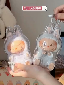 Transparent Protective Case Cover for Labubu V1 V2 Display Storage Box Plushie Toy Doll Accessories