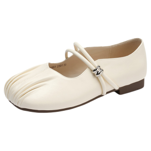 Josiny | French Style Summer New Womens Shoes White Low Heel