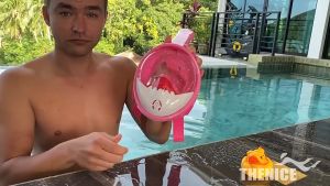 Diving Mask Kid Snorkeling Masker Snorkeling Anak Full Face Thenice Napas Normal Dan Anti Sesak - Kacamata Diving dan Snorkeling Anak Full Face