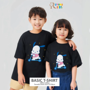 Kaos Anak Perempuan Laki Laki | Baju Anak Cewek Cowok Kartun Bunny Lucu Keren 2 3 4 5 6 7 8 9 Tahun