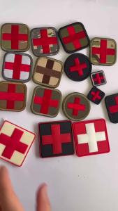 Outdoor Rescue Tactical Emblem StickerMedical Cross Badge Fabric Applique Embroidery Patches With Hook And LoopDoctor Armband