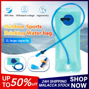 2L Cycling Water Bladder Outdoor Camping Foldable TPU Drinking Bags Sports Bicycle Mouth Water Bag Hydration Blue Packs