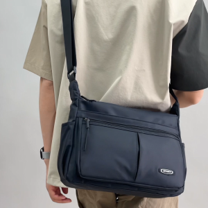 MENSPE กระเป๋าสะพายผู้ชายถุงส่งเอกสารขนาดใหญ่ความจุของธุรกิจกระเป๋าเดินทางกันน้ำกระเป๋าเดินทางกีฬากลางแจ้งกระเป๋าข้ามร่างกายลำลองน้ำหนักเบาสบาย ๆ กระเป๋าถือกีฬาพักผ่อนหย่อนใจ