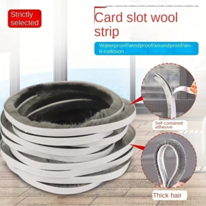 Gray Black White Brown 5/10/20M Soundproof Self-adhesive Sealing Strip For Doors Windows Brush For Wardrobe Windproof Dustproof