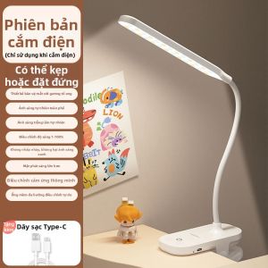LIWAN | Đèn Học Chống Chói Có Đồng Hồ Sạc Điện Bên Cạnh Giường