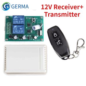 GERMA 433Mhz Universal Wireless Remote Control Switch DC 12V 2CH RF Relay Receiver Module+2 CH RF 433 Mhz Remote Transmitter