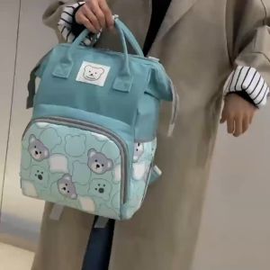TAS BAYI 6034 - RANSEL BAYI KOALA DIAPER BAG TAS BAYI MULTIFUNGSI TRAVEL BAYI TAS SUSU POPOK BABY - E